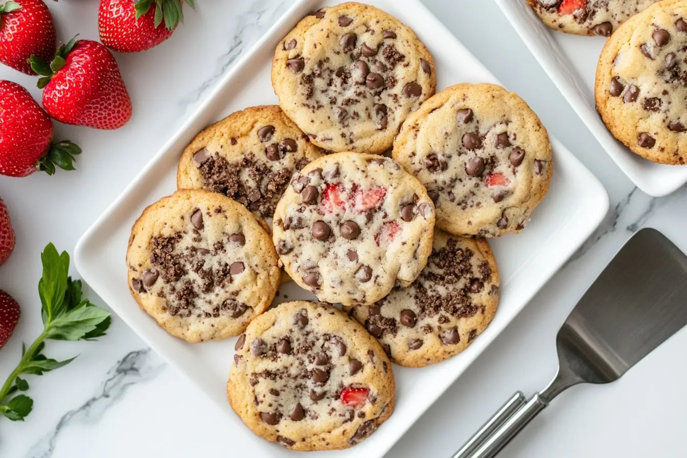 Enjoy Your Homemade Crumbl Cookies Finished plate of golden-brown Crumbl cookies ready to be enjoyed.