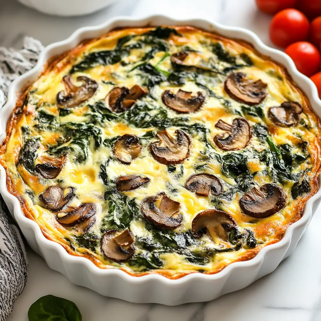 Spinach Mushroom Quiche Recipe – Creamy, Savory & Homemade Perfection